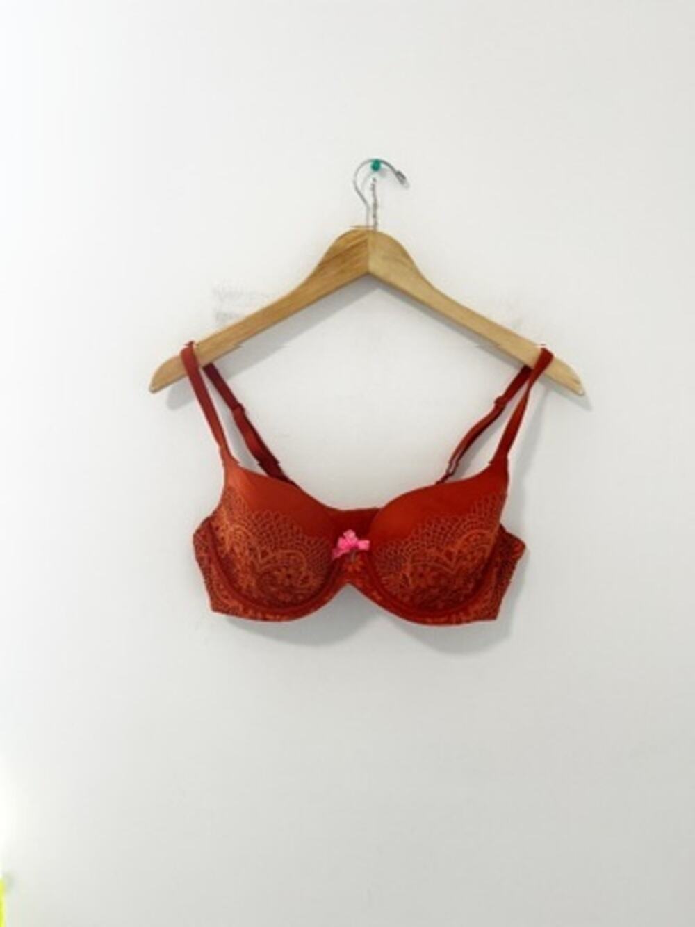 Victoria's Secret Orange Lace Demi Bra Size 36C